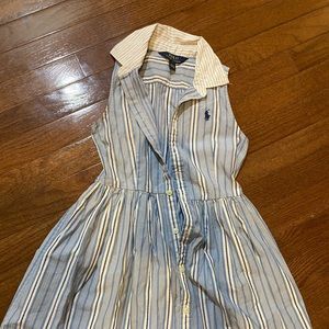 Sleeveless Ralph Lauren striped dress.